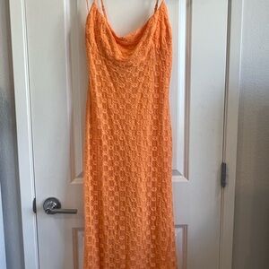 Bardot Orange Midi Dress